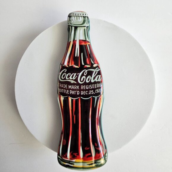 COCA-COLA Bottle Shaped Embossed Tin Box 1996 - Picture 1 of 16